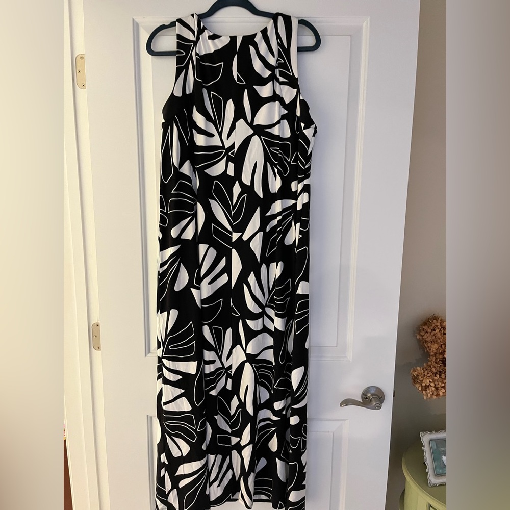 Black and white midi dress from Chicos